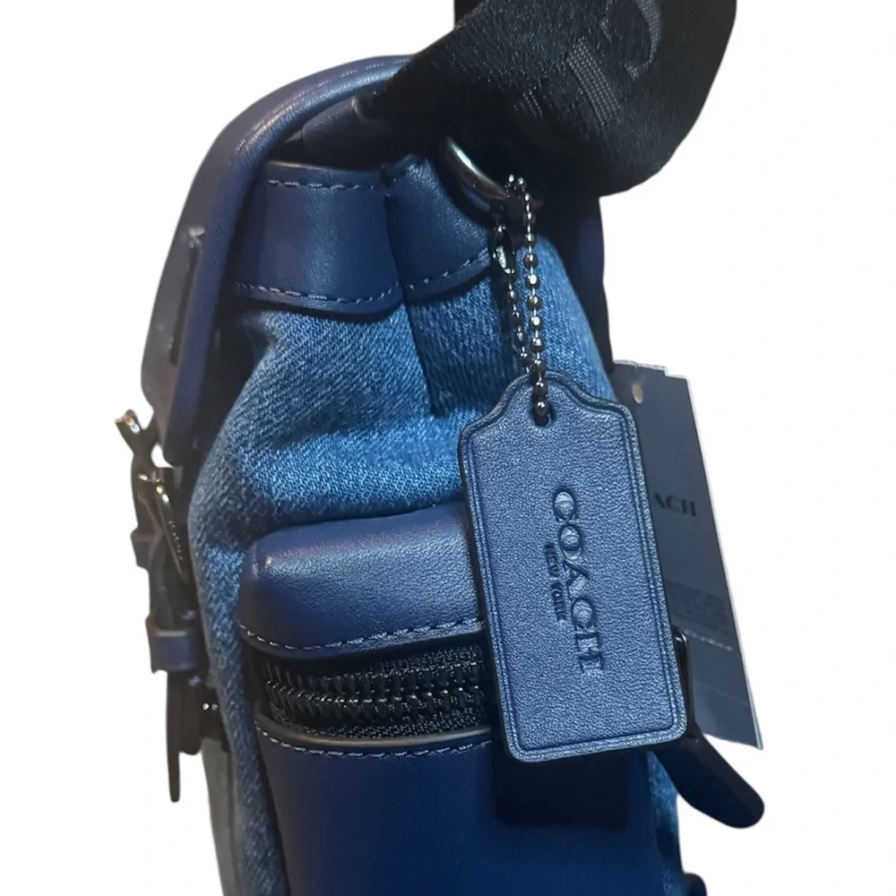 Coach Navy and Denim Men's Backpack - Picture 5 of 6